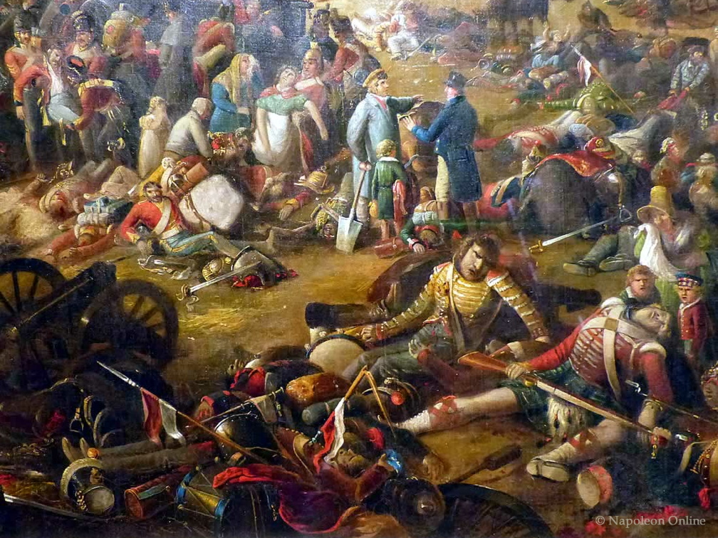 Tag nach der Schlacht von Waterloo - Detail mittlerer Vordergrund