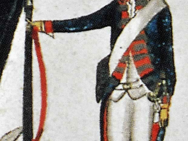 Titelfigur rechts - Musketier des Regiments Garde