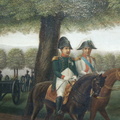 Napoleon und König Friedrich August zu Pferde im Ostragehege Dresden 1813 (zentraler Ausschnitt)