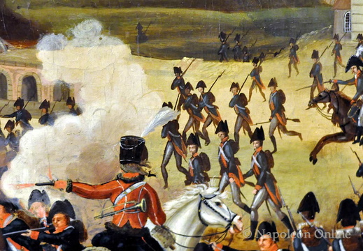 Gefecht am Burgtor von Lübeck 6.11.1806 (rechter Hintergrund)