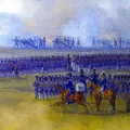 Gefecht von Pápa am 12. Juni 1809 (Hintergrund rechts)