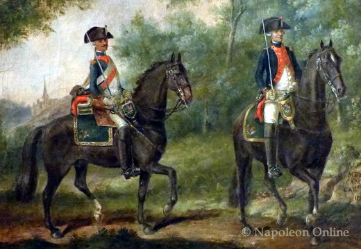 Kavallerie-Regiment Mestre de Camp um 1790 - Soldat und Offizier