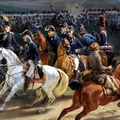Schlacht von Valmy am 20.9.1792, Gemälde von Emile-Jean-Horace Vernet (Ausschnitt vorne zentral rechts)