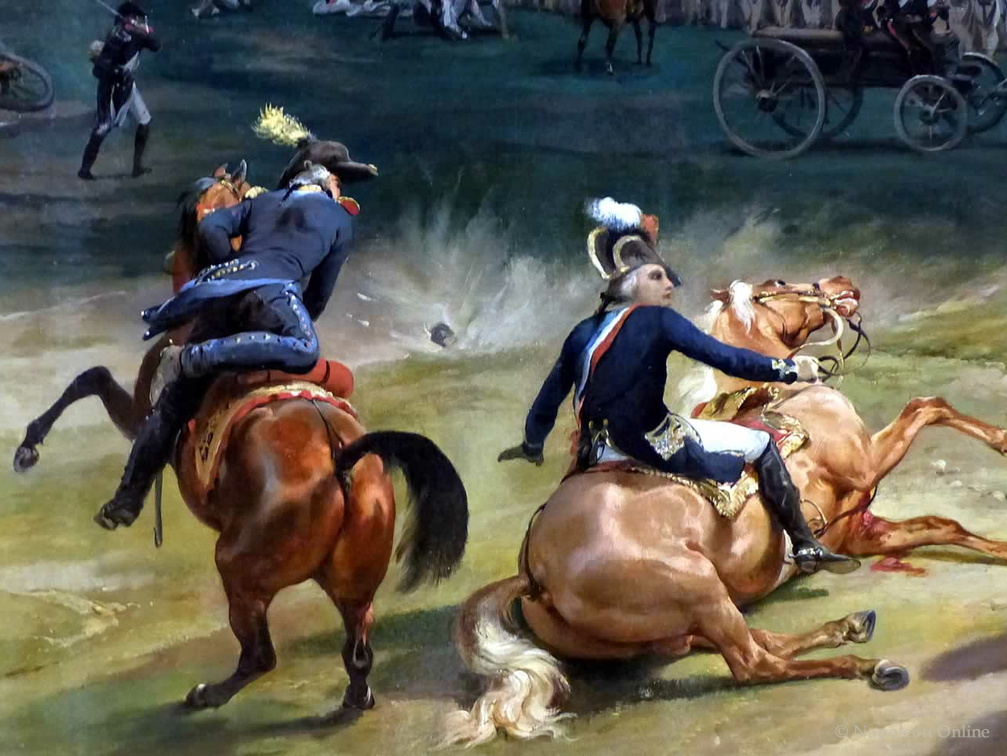 Schlacht von Valmy am 20.9.1792, Gemälde von Emile-Jean-Horace Vernet (Ausschnitt vorne zentral)