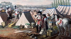 Einrücken der preußischen Garde du Corps ins Lager bei Potsdam 1803 (Carl Wilhelm Kolbe) - rechter Ausschnitt