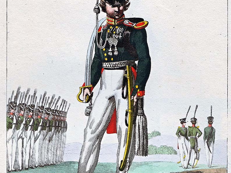 Infanterie - Garde-Jäger-Bataillon, Offizier 1815