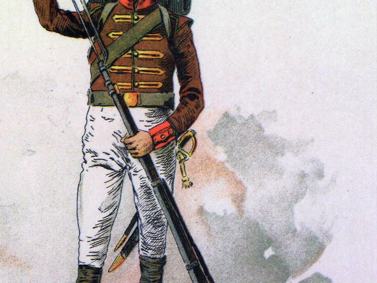 Jäger zu Fuß (Cacadores) - Jäger-Regiment Nr. 5 des Campo Maior, Jäger um 1808