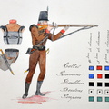Jäger zu Fuß (Cacadores) - Schema einiger Bataillone für 1814
