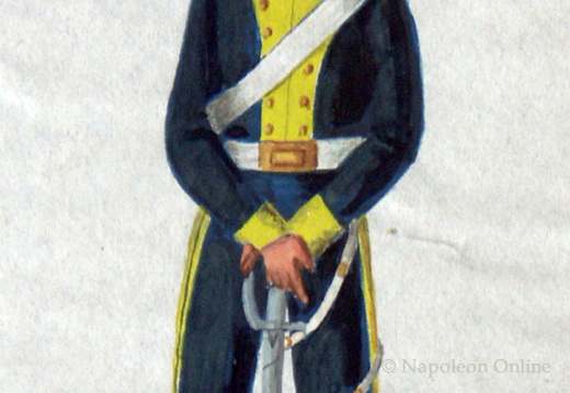 Schweden - Karabiniers, Soldat vom Schonischen Karabinier-Regiment am 1.5.1814