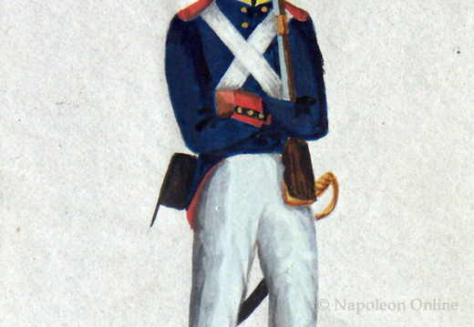Preußen - Infanterie, Musketier vom 2. Schlesischen Infanterie-Regiment am 1.6.1814