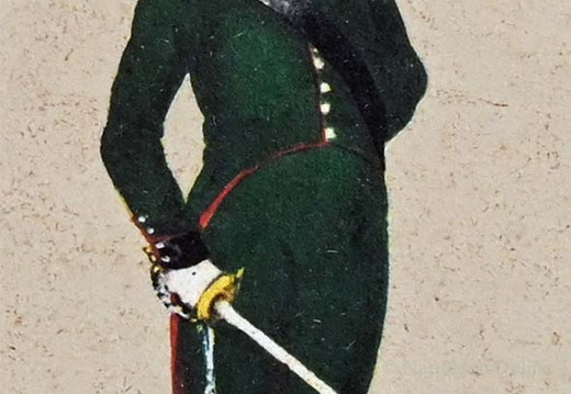 Infanterie - 4. Leichtes Infanterie-Bataillon Wreden, Hauptmann in Felduniform 1808
