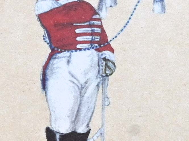 Kavallerie - Garde du Corps, Trompeter in Gala-Uniform 1814